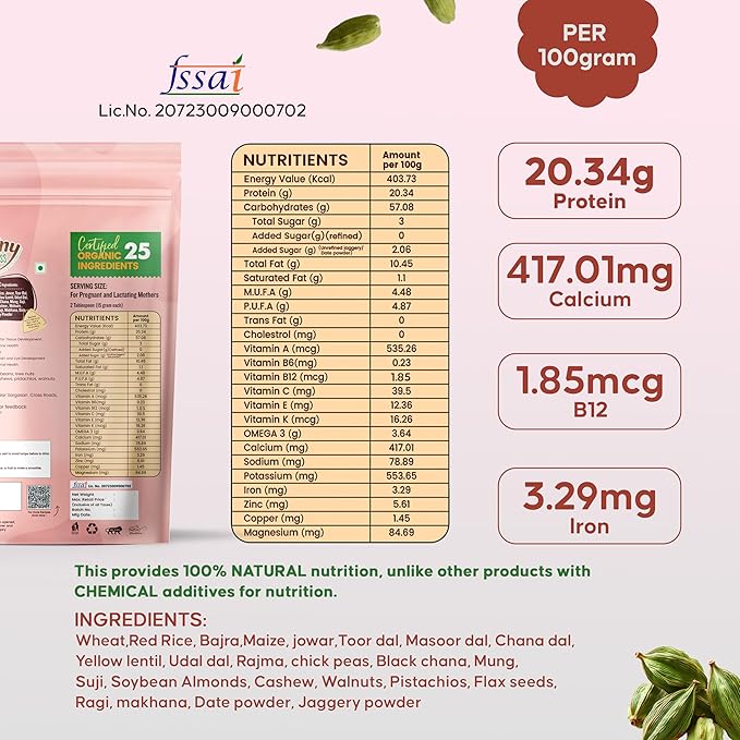 NutriElite Pregnancy & Lactation Nutrition Powder Cardamom Flavor-Grainy Goodness