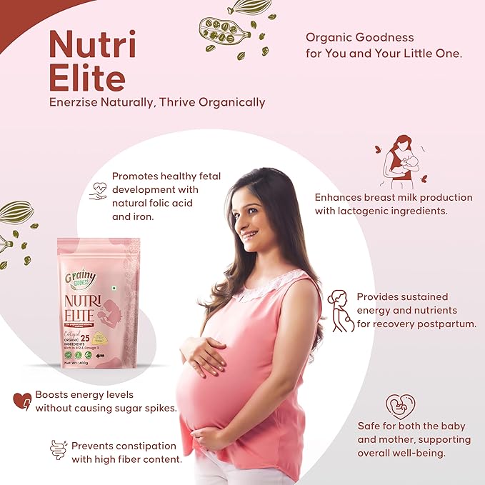 NutriElite Pregnancy & Lactation Nutrition Powder Cardamom Flavor-Grainy Goodness
