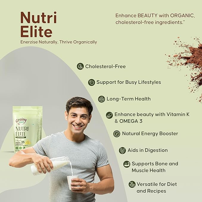 NutriElite Adult Nutrition Powder Chocolate Flavor-Grainy Goodness