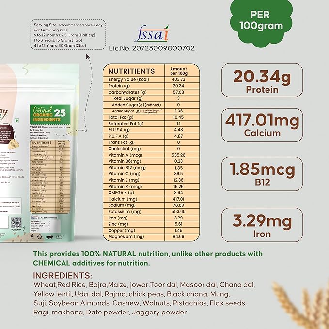 NutriElite Kids Nutrition Powder Chocolate Flavor For Ages 2-13 Years-Grainy Goodness