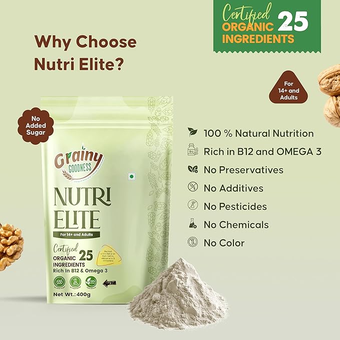 NutriElite Adult Nutrition Powder Plain Flavor-Grainy Goodness